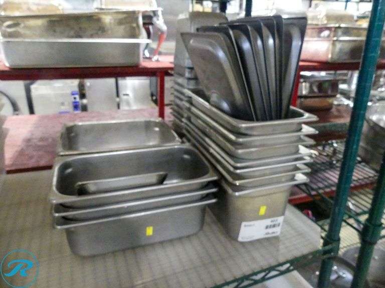 (28) Stainless Steel Inserts, Assorted Lids - Roller Auctions