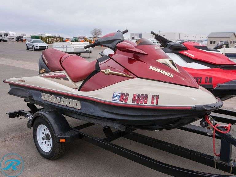 2017 Sea-Doo GTI SE 130, Odometer Reads: 101 Hours and 2003 Sea-Doo GTX 4-Tec Jet Skis, Odometer Reads: 115.5 Hours - Roller Auctions