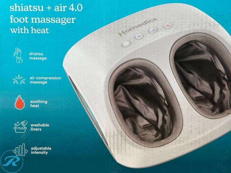 Homedics Shiatsu + Air 4.0 Foot Massager with Heat-New - Roller Auctions