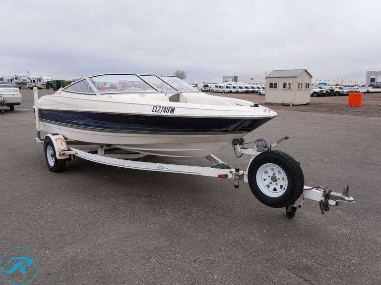Bayliner Capri 1700LS Boat, Mercury 120 Force, 6-Person Open Bow, 17' Long, Bikini Top, Ski Storage, S/N: USHC33CVA797, Reg #: CL2741FM - Roller Auctions