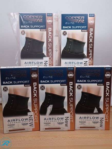 (5) Copper Fit Back Supports - New - Roller Auctions