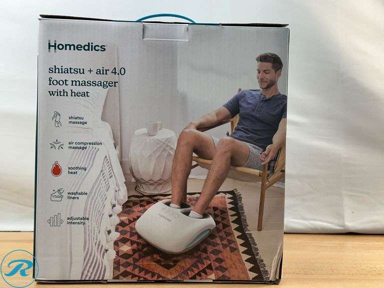 Homedics Shiatsu + Air 4.0 Foot Massager with Heat-New - Roller Auctions