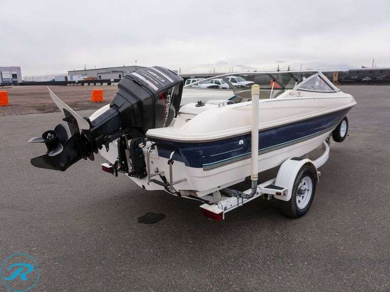 Bayliner Capri 1700LS Boat, Mercury 120 Force, 6-Person Open Bow, 17' Long, Bikini Top, Ski Storage, S/N: USHC33CVA797, Reg #: CL2741FM - Roller Auctions