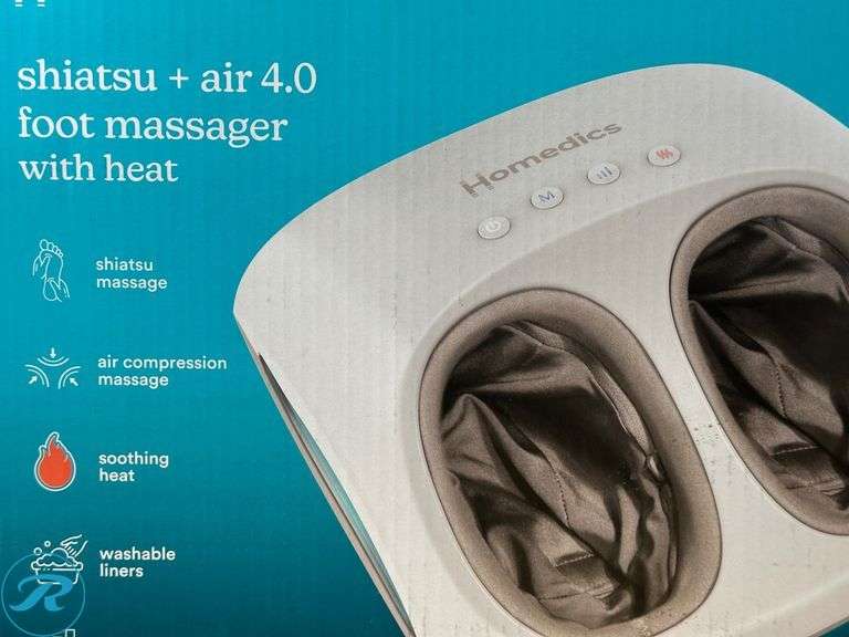 Homedics Shiatsu + Air 4.0 Foot Massager with Heat-New - Roller Auctions