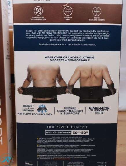 (5) Copper Fit Back Supports - New - Roller Auctions