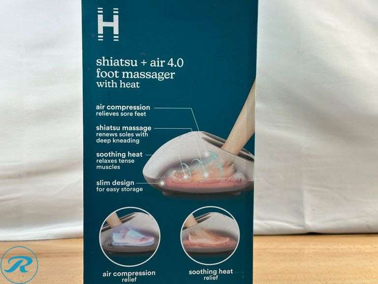 Homedics Shiatsu + Air 4.0 Foot Massager with Heat-New - Roller Auctions