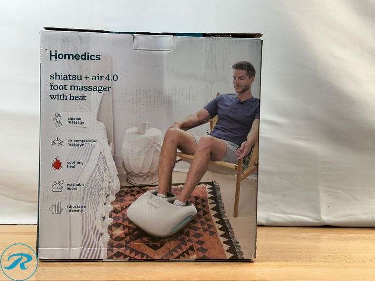 Homedics Shiatsu + Air 4.0 Foot Massager with Heat-New - Roller Auctions