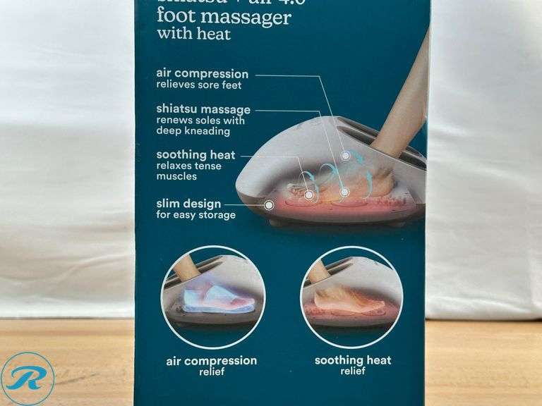 Homedics Shiatsu + Air 4.0 Foot Massager with Heat-New - Roller Auctions