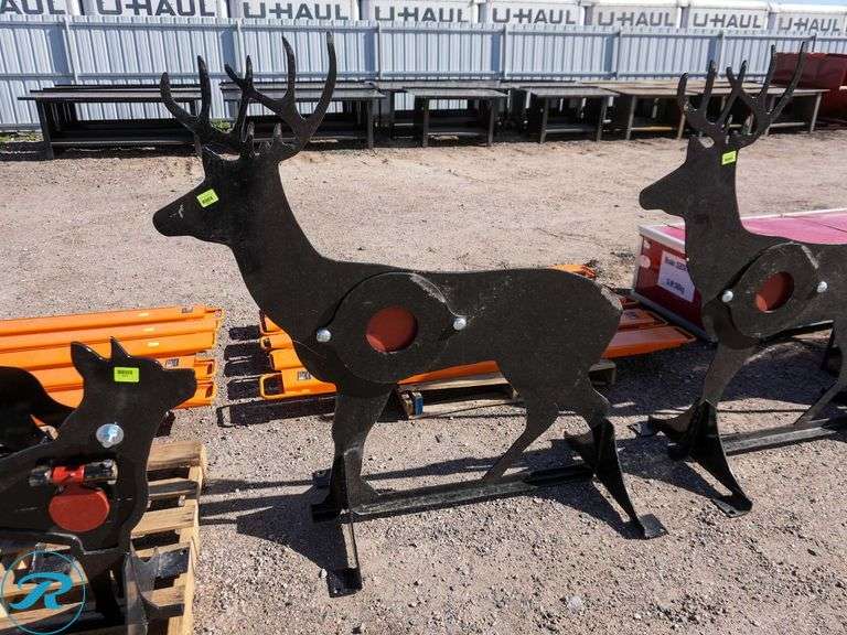 Kit Container Targets New Kit Containers AR500 Steel Deer Shooting Target With Heart Flapper ...