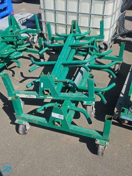 Master Bundle Rack Greenlee Rack (2) Greenlee 668 Conduit and Pipe Rack on Casters - Roller Auctions