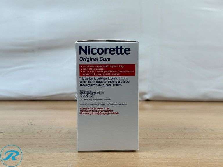 Nicorette 4Mg Original Gum 200 Ct.-New - Roller Auctions