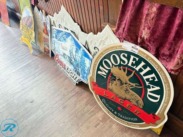 (9) Metal Beer Signs - Roller Auctions