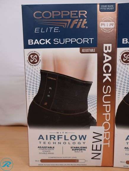 (3) Copper Fit Back Support and Compression - New - Roller Auctions