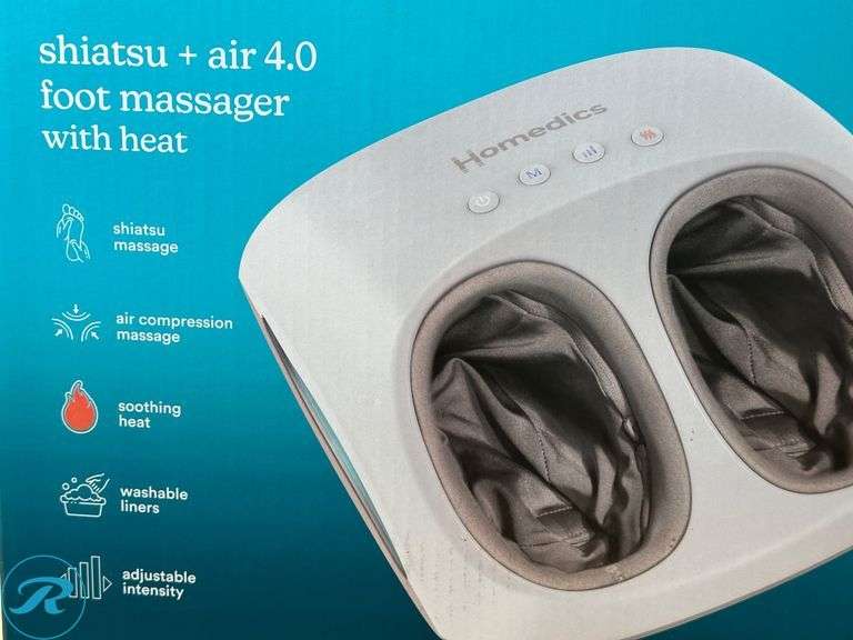 Homedics Shiatsu + Air 4.0 Foot Massager with Heat-New - Roller Auctions