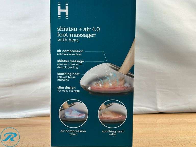 Homedics Shiatsu + Air 4.0 Foot Massager with Heat-New - Roller Auctions