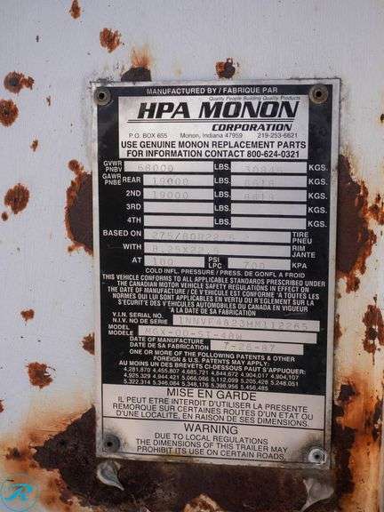 1988  Monon  T/A Van Trailer - Roller Auctions