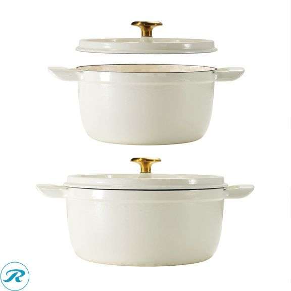 Tramontina 4-quart & 6-quart Enameled Cast Iron Round Dutch Oven, 2-pack - New - Roller Auctions