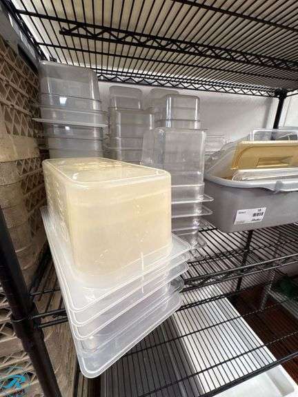 Assorted Clear Plastic Food Storage Containers and Lids - Roller Auctions