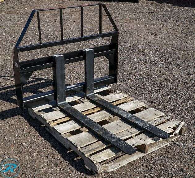 New Kivel Fork Attachment to Fit Skid Steer Loader, 48" Forks, 3500 Lb. Capacity - Roller Auctions