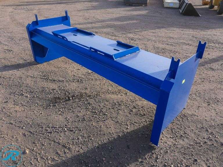 New Kit Containers Snow Pusher Attachment to Fit Skid Steer Loader, 8' - Roller Auctions