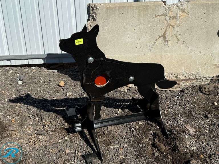 New Kit Containers AR500 Steel Coyote Shooting Target With Heart Flapper, 3/8" - Roller Auctions