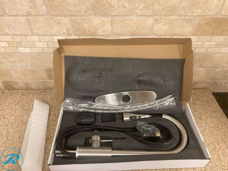 (1) New- Kitchen Faucet with Pull Down Sprayer Brushed Nickel (Total of 1 Faucet) - Roller Auctions