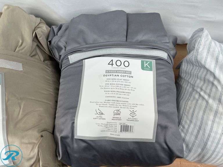 (3) Assorted King Sheets - Like New/Used - Roller Auctions