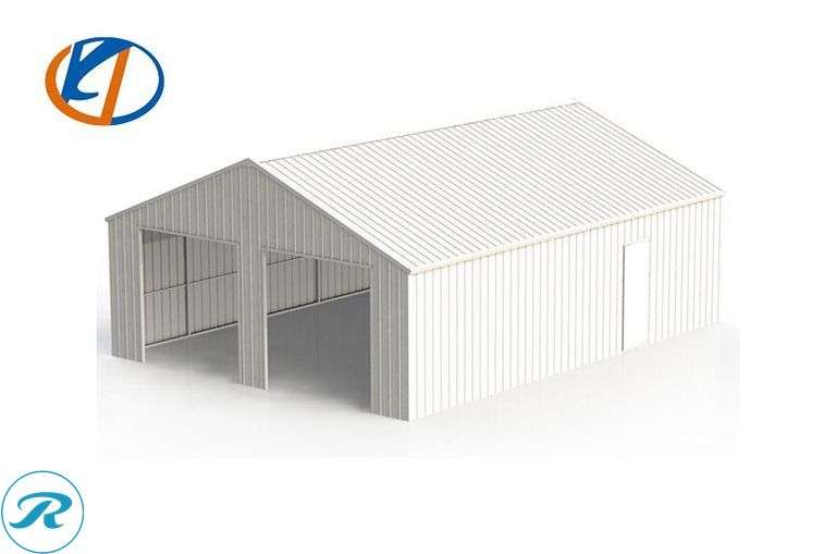 New KJ K3325 Double Garage Metal Shed, 33' x 25' - Roller Auctions