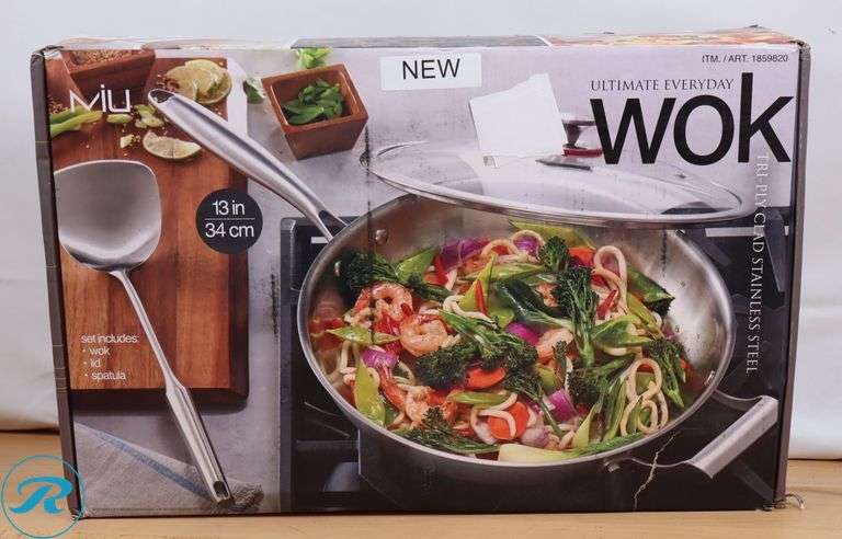 MIU Stainless Steel Wok - New - Roller Auctions