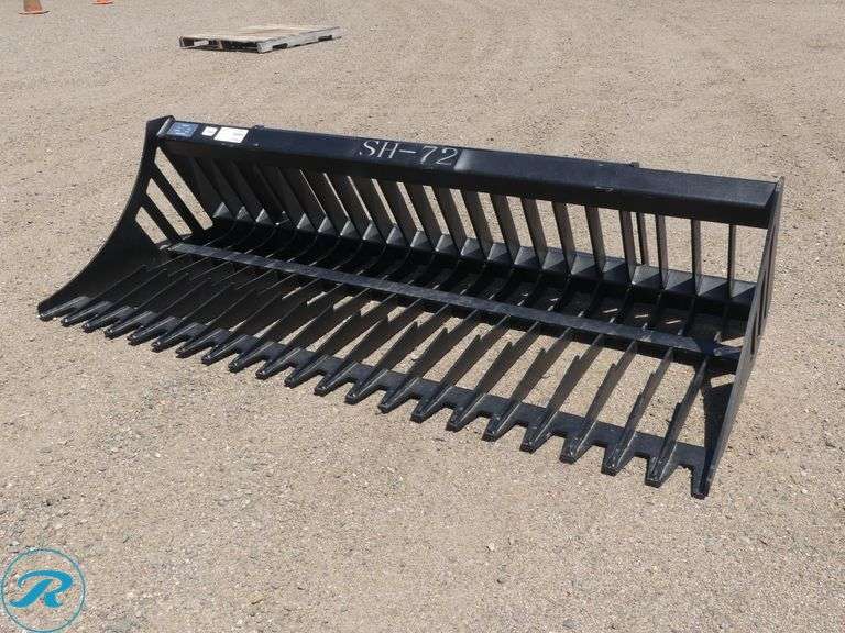 New Greatbear SH-72 Rock Bucket Attachment to Fit Skid Steer Loader, 72'' - Roller Auctions