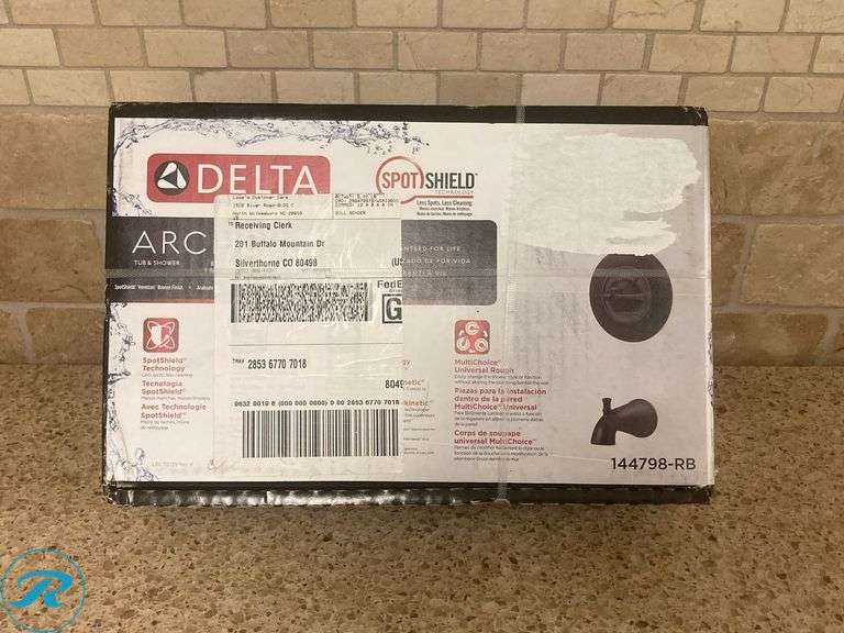 (1) New- Delta Archdale Venetian Bronze 1-handle Multi-function 6-in Round Bathtub and shower Faucet with Valve (Total of 1 Faucet) - Roller Auctions