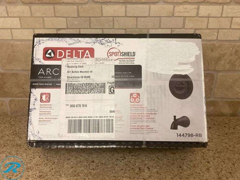 (1) New- Delta Archdale Venetian Bronze 1-handle Multi-function 6-in Round Bathtub and shower Faucet with Valve (Total of 1 Faucet) - Roller Auctions