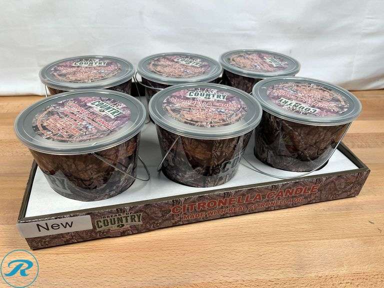 (6) Mossy Oak 1lb Citronella Candles - New - Roller Auctions