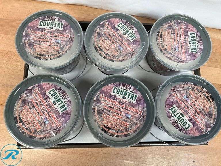 (6) Mossy Oak 1lb Citronella Candles - New - Roller Auctions