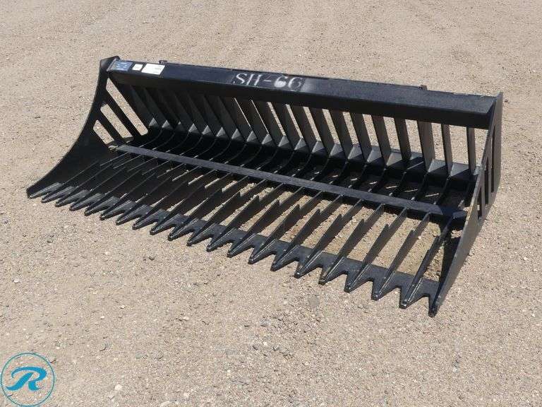 New Greatbear SH-66 Rock Bucket Attachment to Fit Skid Steer Loader, 66'' - Roller Auctions