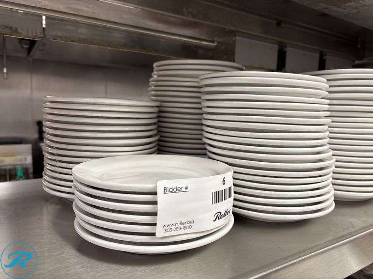 Approximately (180) 7″ White Plates - Roller Auctions