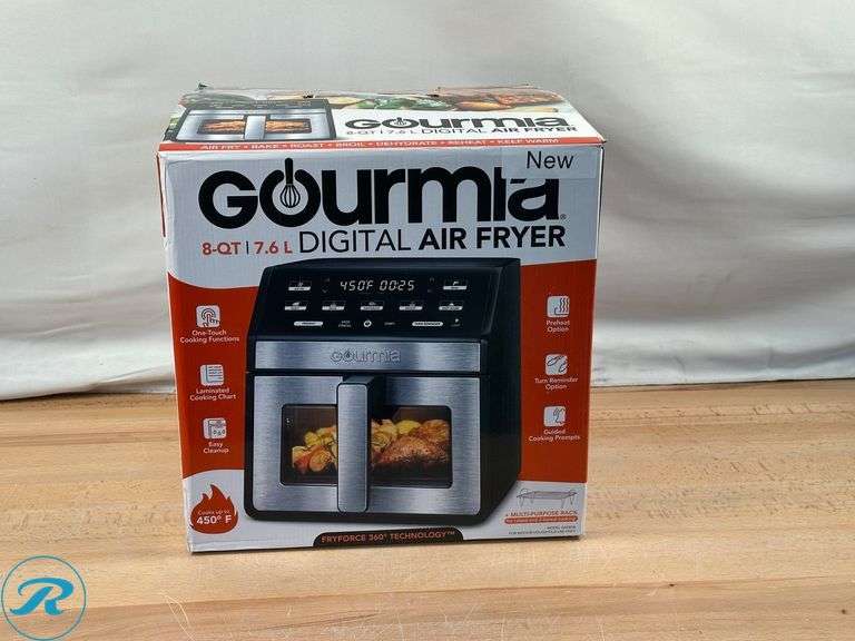 Gourmia 8-Quart Digital Air Fryer with Window & Light - New - Roller