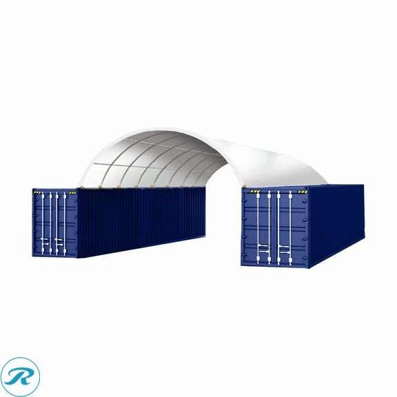 New Gold Mountain C2040 Dome Container Shelter, 40' x 20'