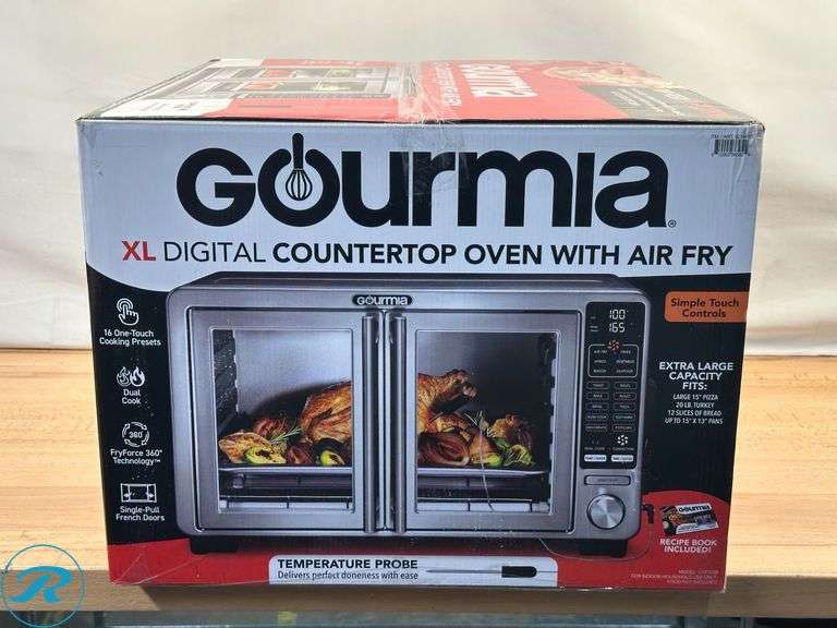 Gourmia XL Digital Air Fryer Toaster Oven with Single-Pull French Doors- New - Roller Auctions