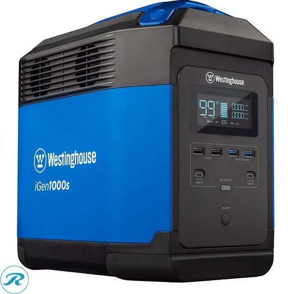 Westinghouse iGen1000s 592 Wh, 600 Running Watts, 1200 Peak Watts Power Station, $999.99 Retail - New/Sealed - Roller Auctions