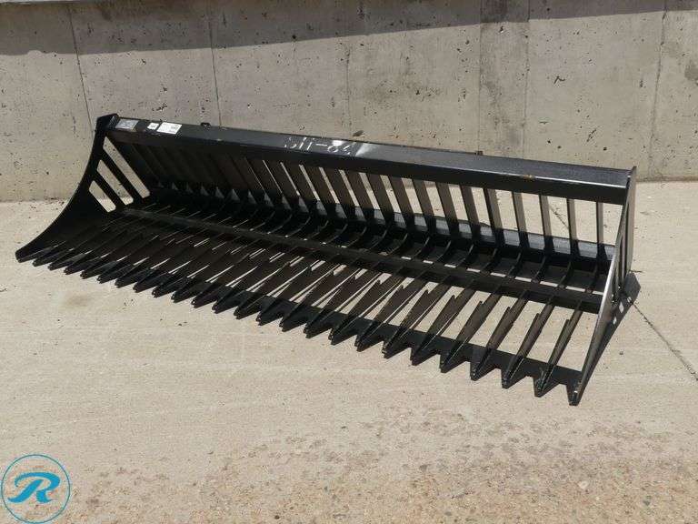 New Greatbear SH-84 Rock Bucket Attachment to Fit Skid Steer Loader, 84'' - Roller Auctions