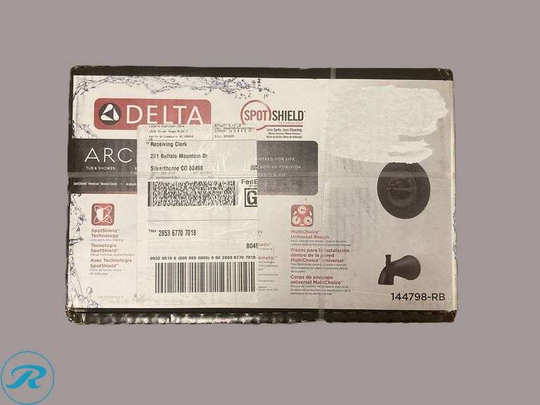 (1) New- Delta Archdale Venetian Bronze 1-handle Multi-function 6-in Round Bathtub and shower Faucet with Valve (Total of 1 Faucet) - Roller Auctions