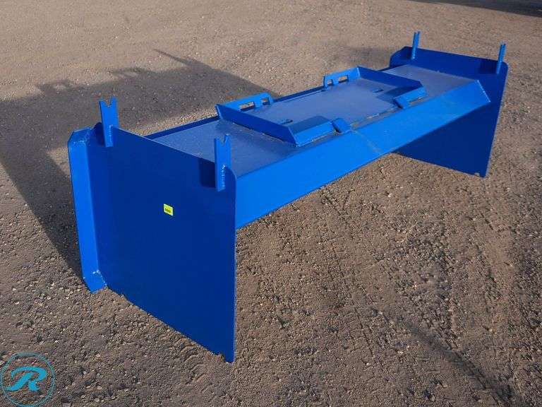 New Kit Containers Snow Pusher Attachment to Fit Skid Steer Loader, 8' - Roller Auctions