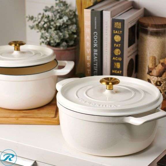 Tramontina 4-quart & 6-quart Enameled Cast Iron Round Dutch Oven, 2-pack - New - Roller Auctions