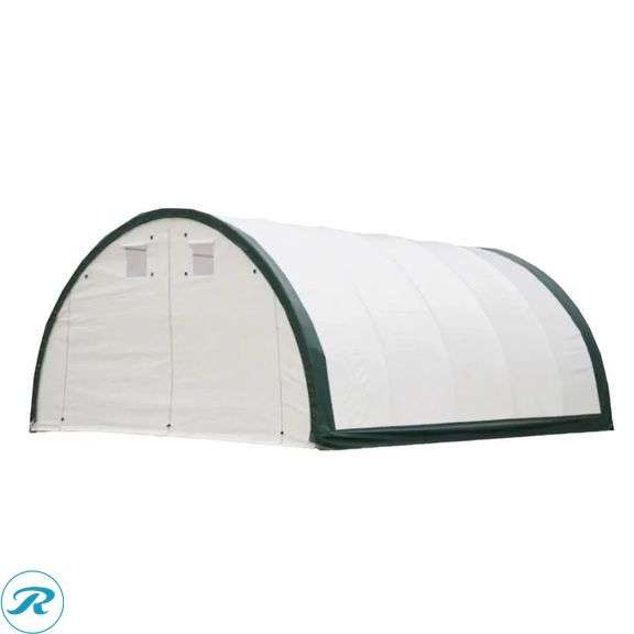 New Gold Mountain S203012R PE Dome Storage Shelter, 20' x 30' x 12' - Roller Auctions
