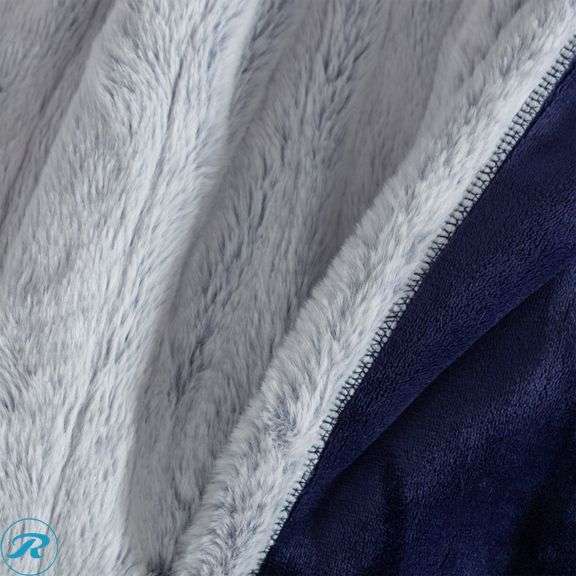 (2) Berkshire Life Heated Throw - Like New -(1) Blue; (1) Gray - Roller Auctions