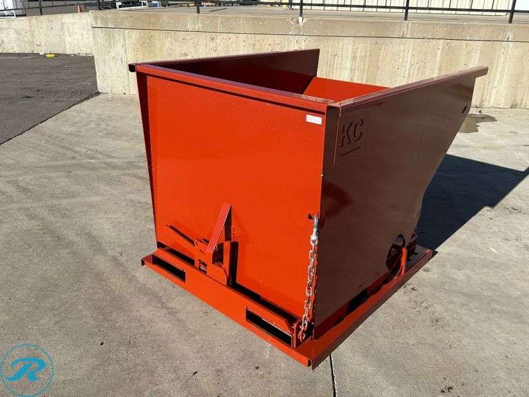 New Kit Containers Self-Dumping Hopper With Forklift Pockets, 2 Cu. Yd. - Roller Auctions