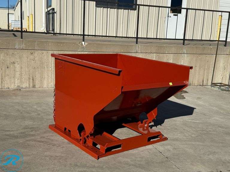 New Kit Containers Self-Dumping Hopper With Forklift Pockets, 2 Cu. Yd. - Roller Auctions