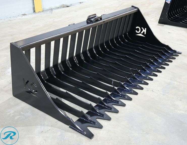 New Kit Containers Skeleton Bucket to Fit Skid Steer Loader, High Sides, 72" - Roller Auctions