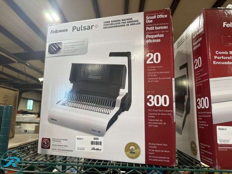 (2) Fellowes Pulsar+ Binding Machines - Roller Auctions